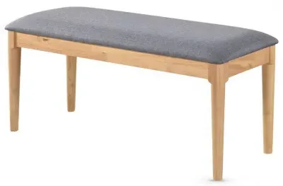 Orlando Padded Dining Bench - Oak, Fabric image