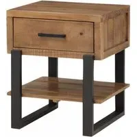 Pembroke 1 Drawer Lamp Table - Rustic Pine