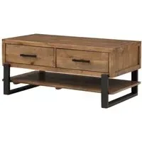 Pembroke 2 Drawer Coffee Table - Rustic Pine