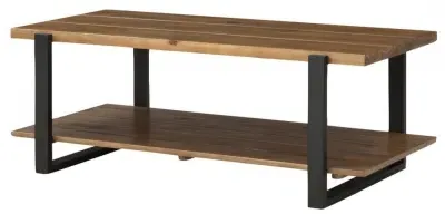 Pembroke Coffee Table with Shelf - Rustic Pine image