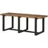 Pembroke Dining Bench with Metal Legs - Rustic Pine