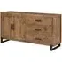 Pembroke Medium Sideboard with Black Metal Legs - Rustic Pine