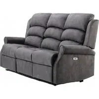 Penrith 3-Seater Electric Recliner Sofa - Grey, Fabric