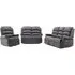 Penrith 3-Seater Electric Recliner Sofa Suite - Grey, Fabric