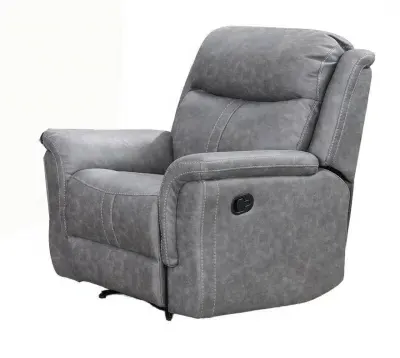 Portland Recliner Armchair - Silver Grey, Fabric image
