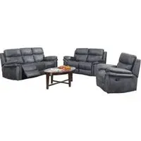 Richmond Fabric Recliner Sofa Suite - Charcoal Grey