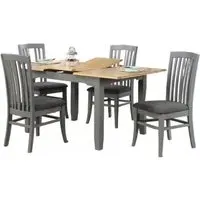 Rossmore 4-Seater Butterfly Extending Dining Set - Grey