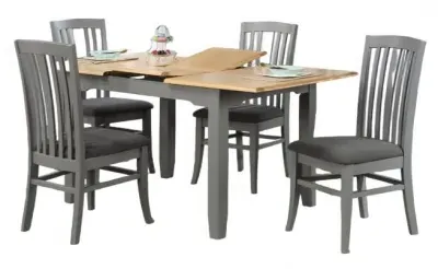 Rossmore 4-Seater Butterfly Extending Dining Set - Grey image