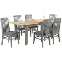 Rossmore 6-Seater Butterfly Extending Dining Set - Grey
