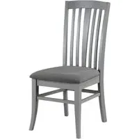Rossmore Slatted Back Dining Chair Set - Grey