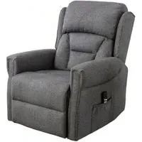 Sandringham Electric Recliner Armchair with Lift and Tilt - Grey, Fabric