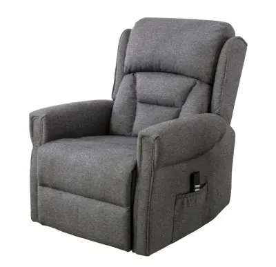 Sandringham Electric Recliner Armchair with Lift and Tilt - Grey, Fabric image