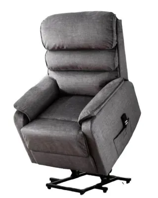 Savoy Lift and Tilt Electric Recliner Chair - Grey, Fabric
