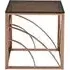 Smoked Glass End Table - Rose Gold