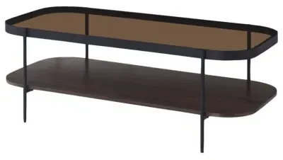 Soho Rectangular Coffee Table with Shelf - Walnut image