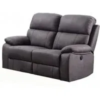 Stretford 2-Seater Electric Recliner Sofa - Dark Grey, Fabric