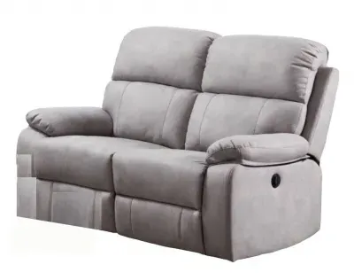 Stretford 2-Seater Electric Recliner Sofa - Light Grey, Fabric