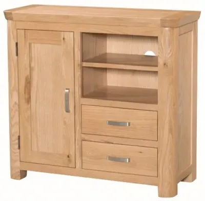 Treviso 1 Door 2 Drawer Media Cabinet - Oak