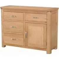 Treviso 1 Door Small Sideboard - Oak