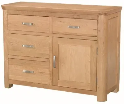 Treviso 1 Door Small Sideboard - Oak