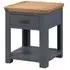 Treviso 1 Drawer End Table - Blue, Oak