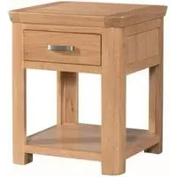 Treviso 1 Drawer Lamp Table - Oak