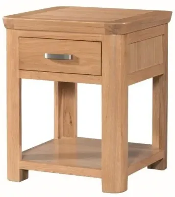 Treviso 1 Drawer Lamp Table - Oak