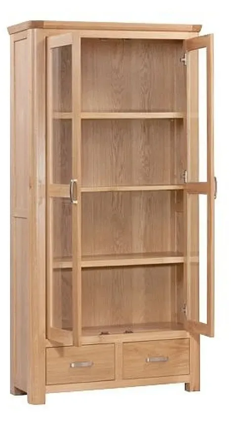 Treviso 2 Door Display Cabinet - Oak