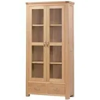 Treviso 2 Door Display Cabinet - Oak