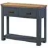 Treviso 2 Drawer Console Table - Midnight Blue, Oak