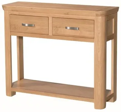 Treviso 2 Drawer Console Table - Oak