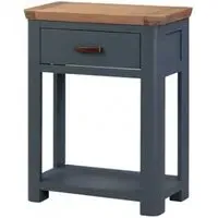 Treviso Console Table with Drawer - Blue, Oak