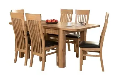Treviso Oak 6 Seater Extending Dining Set - Oak