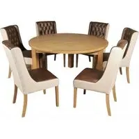 Treviso Oak Round Dining Table - Oak