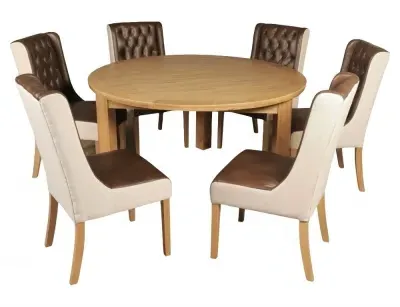 Treviso Oak Round Dining Table - Oak image