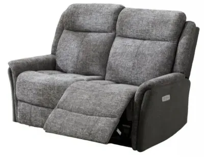 Treyton Fusion 2-Seater Recliner Sofa - Grey, Velvet image