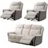 Treyton Fusion 3+1+1 Recliner Sofa Suite - Beige, Velvet