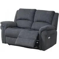 Wentworth 2-Seater Recliner Sofa - Grey, Velvet