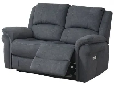 Wentworth 2-Seater Recliner Sofa - Grey, Velvet image