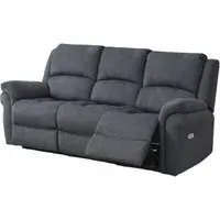 Wentworth 3-Seater Recliner Sofa - Grey, Velvet