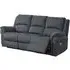 Wentworth 3-Seater Recliner Sofa - Grey, Velvet