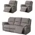 Wentworth 3-Seater Recliner Sofa Suite - Clay, Fabric