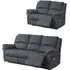 Wentworth 3+2 Recliner Sofa Suite - Grey, Velvet