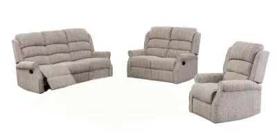 Windsor 3-Seater Recliner Sofa Suite - Natural, Fabric