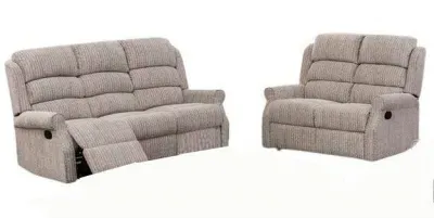Windsor 3+2 Recliner Sofa Suite - Natural, Fabric