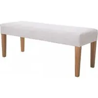 Zara Padded Bench - Beige, Fabric