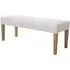 Zara Padded Bench - Beige, Fabric