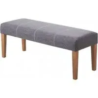 Zara Padded Bench - Grey, Fabric