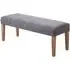 Zara Padded Bench - Grey, Fabric