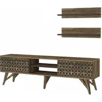 Abie 2 Door TV Unit - Walnut